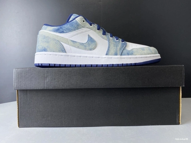 Rep TBkick Denim Air Jordan Low CZ8455-100 Washed 1 0718